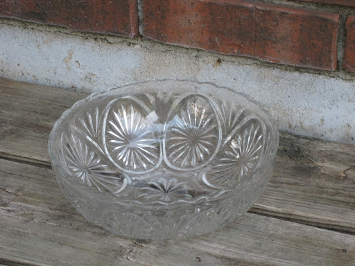 Assorted large crystal bowls available for rent from www.momentarilyyours.com, $1 each.