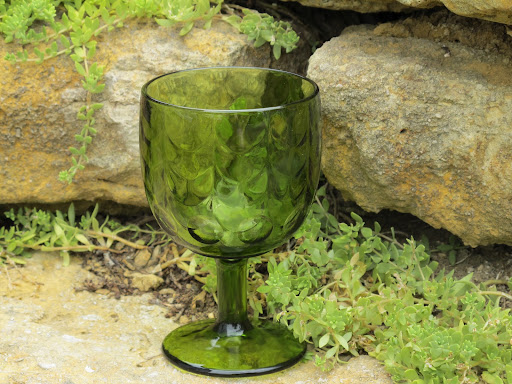 Assorted green goblets available for rent from www.momentarilyyours.com, $1 each.