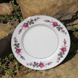 Silver Rose China Salad Plates