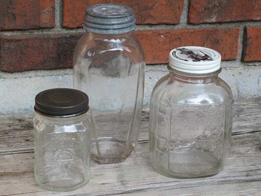 Assorted clear food & drink jars available for rent from www.momentarilyyours.com, $1 each.