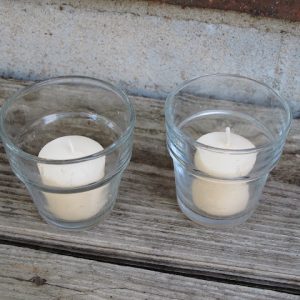 Clear Flower Pot Votives