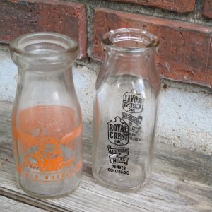 Assorted Small Milk Bottles