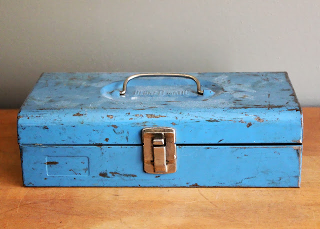 Small blue tool box available for rent from www.momentarilyyours.com, $1.50