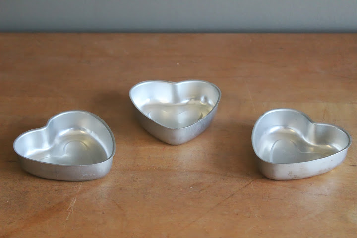 Tin heart molds from the rental inventory of www.momentarilyyours.com, $1.50 each | Kansas City Vintage Rentals