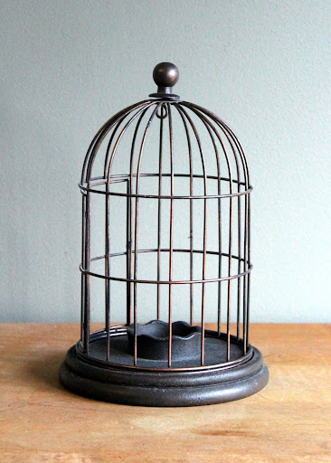 Small bronze birdcage from the rental inventory of www.momentarilyyours.com | Kansas City Vintage Rentals