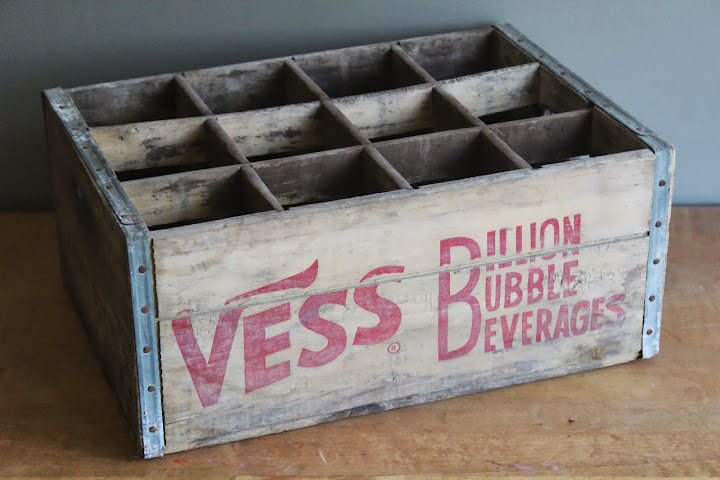 Vess soda crate from the rental inventory of www.momentarilyyours.com