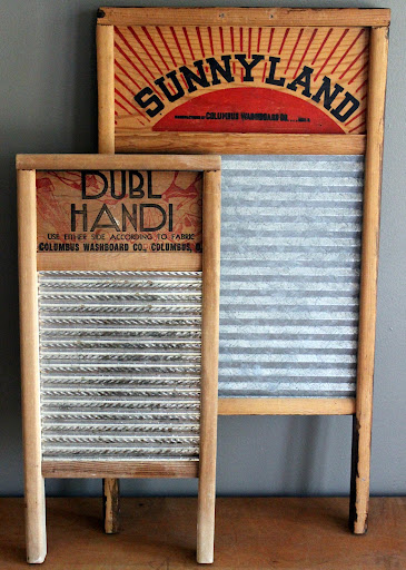 Vintage washboards from the rental inventory of www.momentarilyyours.com | Vintage Rentals Kansas City