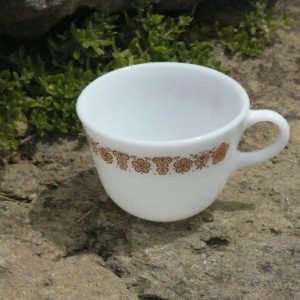 Butterfly Gold Pyrex Pattern China Teacups