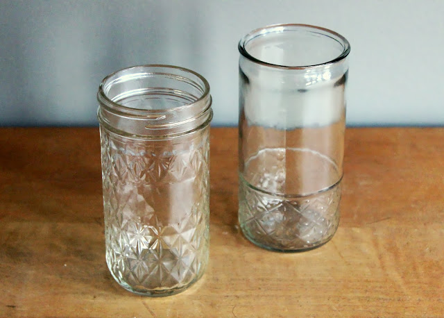 Assorted tall jam jars available for rent from www.momentarilyyours.com, $1 each | Kansas City Vintage Rentals