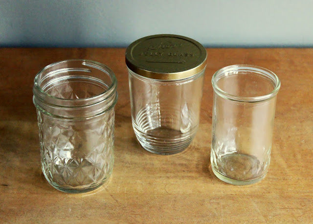 Assorted medium jam jars available for rent from www.momentarilyyours.com, $0.75 each | Kansas City Vintage Rentals