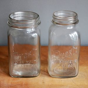 Antique Square Quart Mason Jars