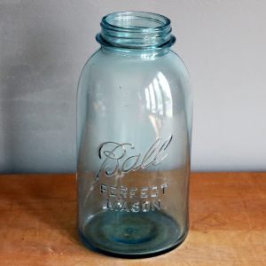 Half Gallon Blue Mason Jar