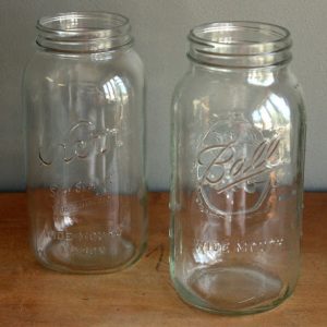 Half Gallon Clear Mason Jar