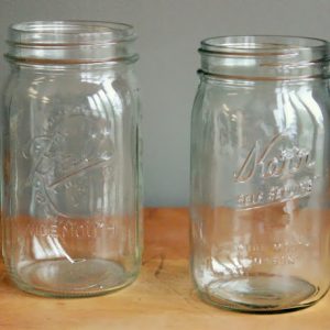 Quart-Sized Clear Wide Mouth Mason Jar