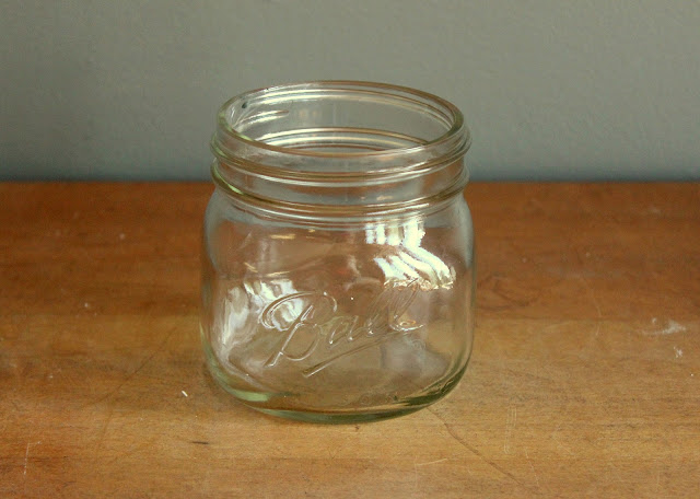 Squat pint-sized clear mason jars available for rent from www.momentarilyyours.com, $0.75 each.