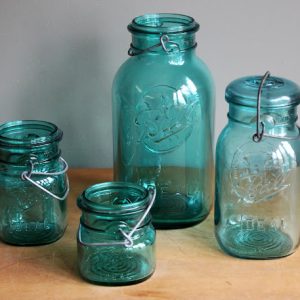 Teal Blue Jar Set