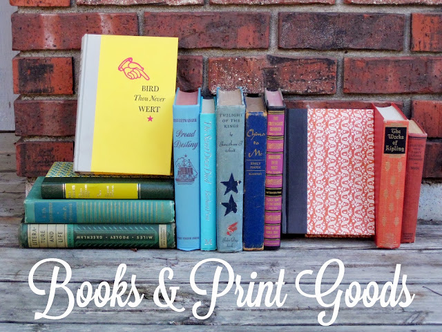 Vintage books for rent, $0.50/each from Momentarily Yours Events at www.momentarilyyours.com