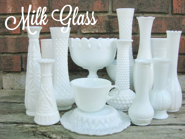 Vintage milk glass for rent from Momentarily Yours Events at www.momentarilyyours.com