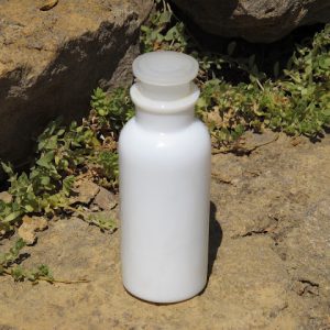 Milk Glass Medicine Bottle