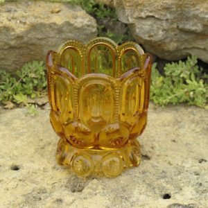 Assorted Small Amber Pedestal Bowls