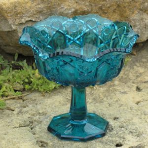 Small Aqua Blue Pedestal Bowls