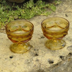 Amber Sherbet Glasses