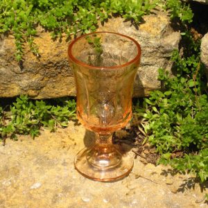 Pink Depression Glass Goblets