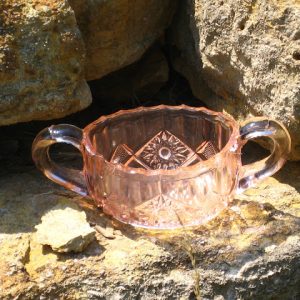 Pink Depression Glass Sugar Packet Holder