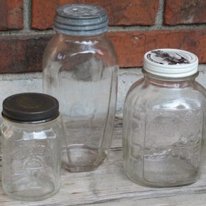 Assorted Clear Food & Drink Jars