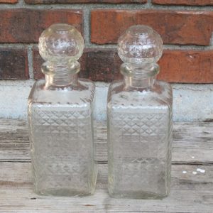 Diamond-Patterned Decanters