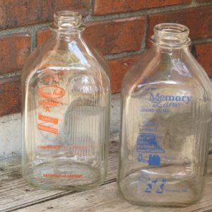 Assorted Large Milk Bottles