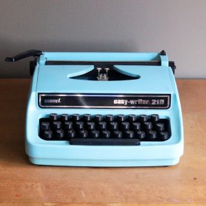 Blue Retro Typewriter