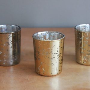 Champagne Mercury Glass Votives