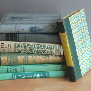 Assorted Green Hardcover Books