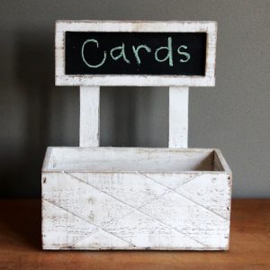 White Wooden Chalkboard Box