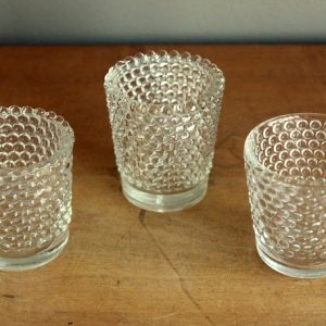 Clear Hobnail Votives