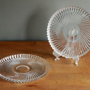 Ripple-Edged Cake Plates